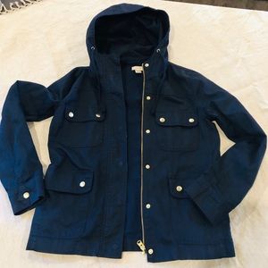 J. Crew Utility Jacket w/Hoodie (waterproof)